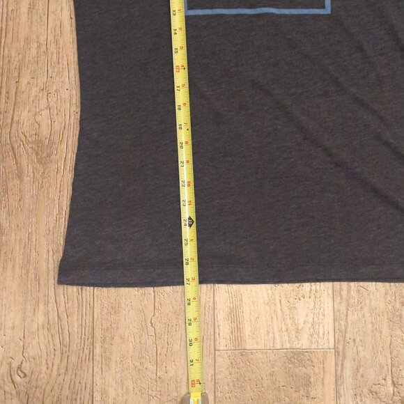 RVCA Mens Medium Heather Gray Short Sleeve T-Shirt Spellout Logo Crew Neck - Picture 7 of 7